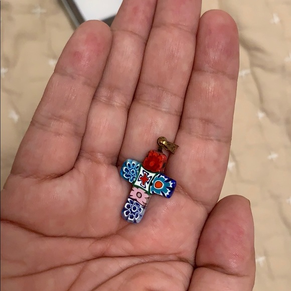 Murano Glass Cross Pendant - Picture 4 of 5